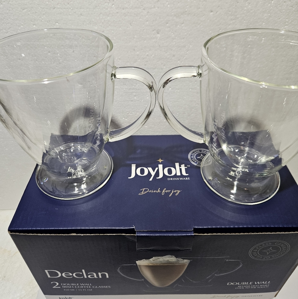 Joy Jolt Double Wall Irish Coffee Glasses - Picture 7 of 10
